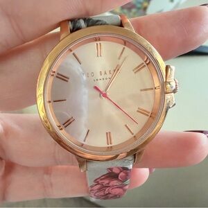 Ted Baker Ruth Floral Leather Strap Watch - Rose Gold - TE50267002 - Never Worn!